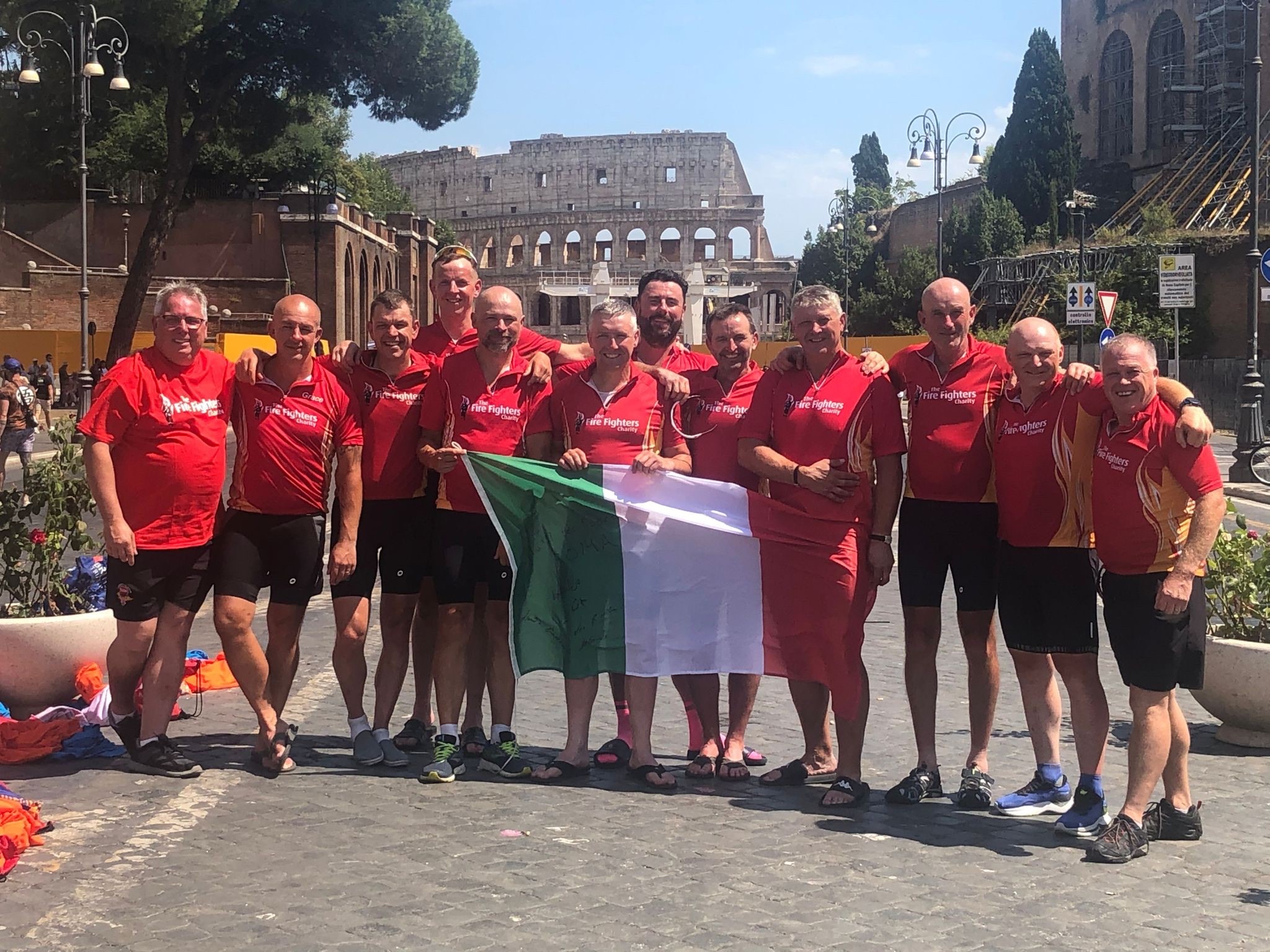 Firefighters cycle from Manchester to Rome in aid of us