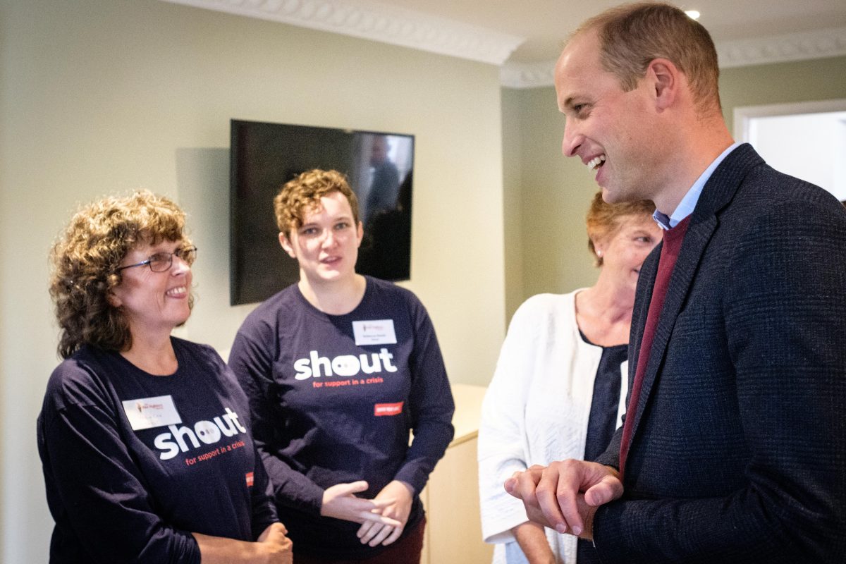 Shout Volunteers with HRH Duke of Cambridge